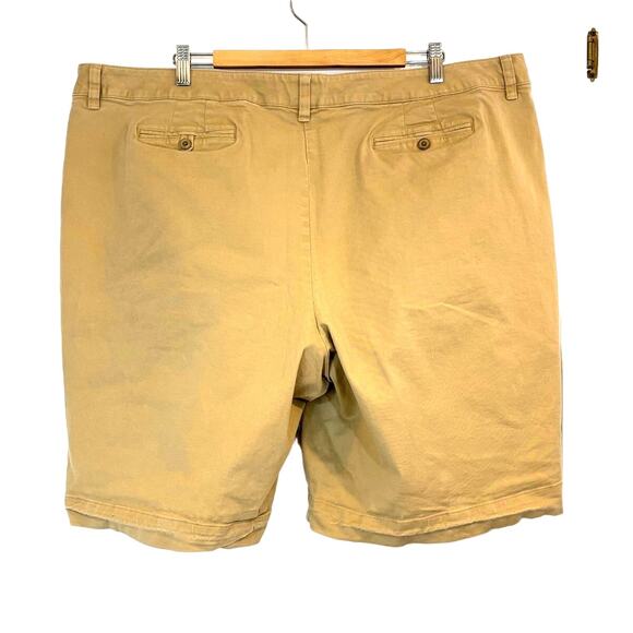 Talbots Women Stretch High Rise Casual Bermuda Shorts Solid Tan Color Size 24W - Picture 2 of 9